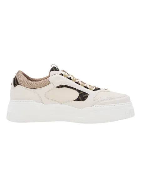 Sneakersy Fendi skórzane beżowe