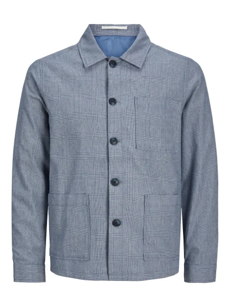 JACK & JONES Geacă de primăvară-toamnă Riviera albastru porumbel alb