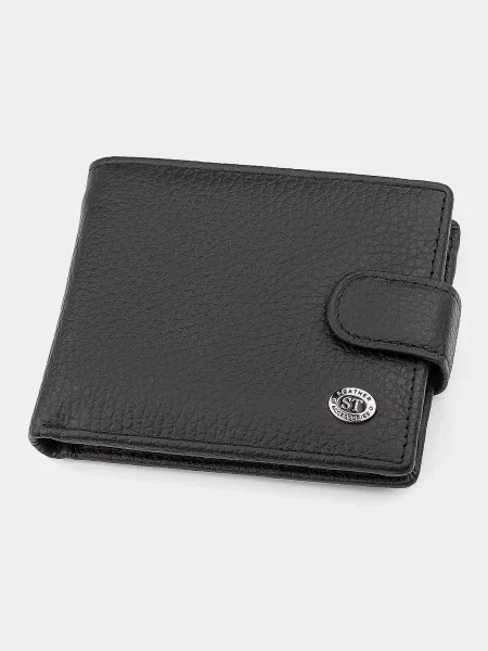 Кожаный кошелек St Leather Accessories черный