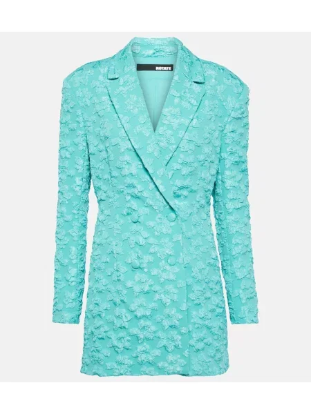Sukienka Rotate Birger Christensen żakardowa garniturowa niebieska