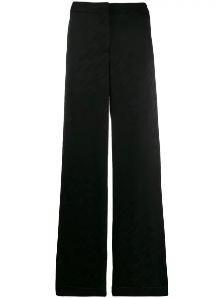 Pantaloni Off-white din jacard cu autograf alb