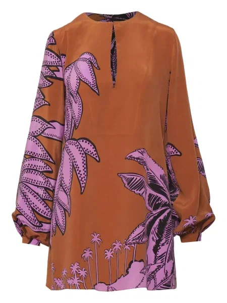 Tunică Johanna Ortiz cu imagine maro