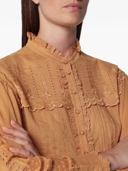 Cămașă Isabel Marant cu volane portocaliu