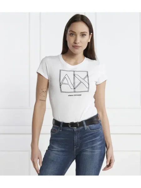 Armani Exchange Tricou alb