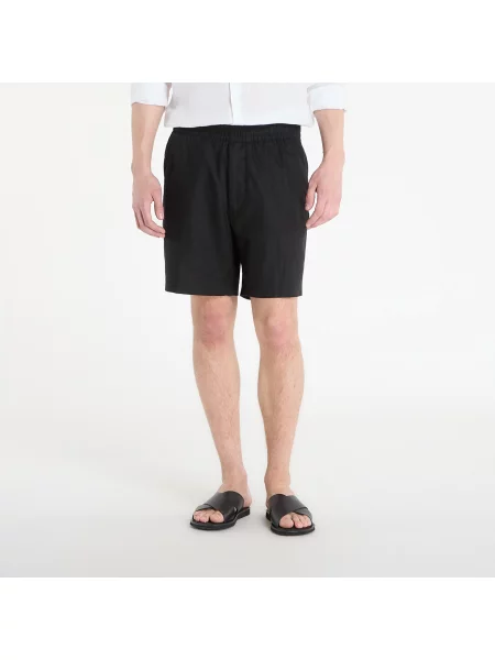 Pantaloni scurți Calvin Klein Straight Linen 7" Pull On Short Black M negru