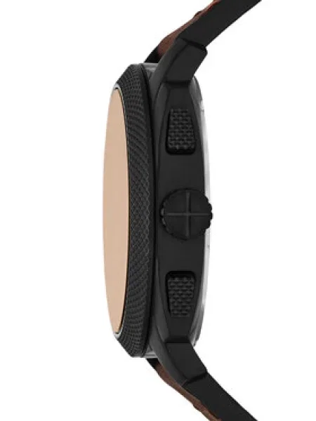 FOSSIL Analógové hodinky MACHINE gaštanová / čierna hnedá