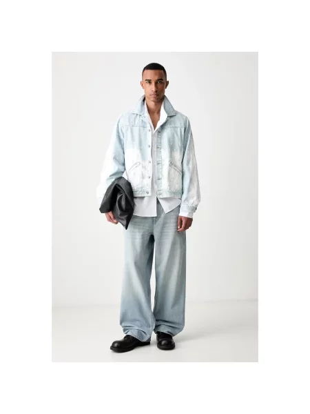 Kurtka jeansowa Mm6 Maison Margiela niebieska