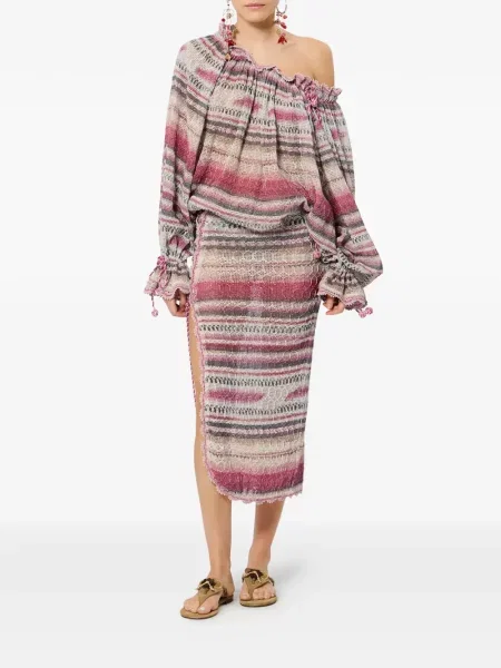 Top Isabel Marant cu dungi roz
