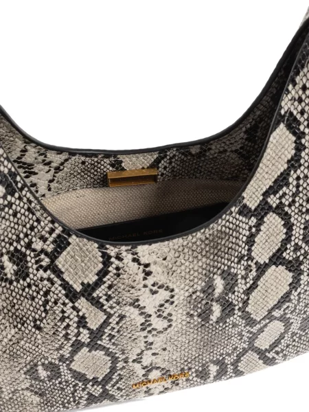 Kožené malé kotníkové boty Michael Michael Kors hnědé