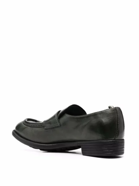 Kožne loaferice Officine Creative zelena