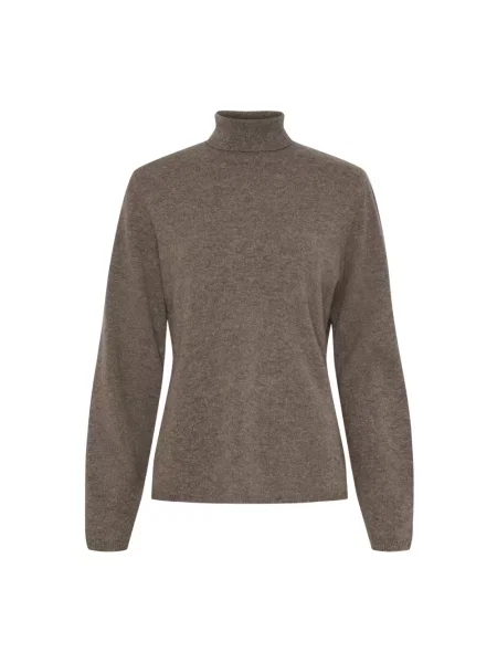 Sweter z golfem Btfcph wełniany brązowy