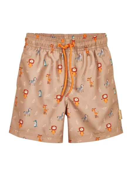 PLAYSHOES Șorturi de baie maro cappuccino / portocaliu / negru alb