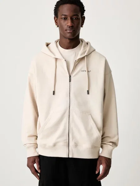 Off-White Half Arrows hanorac cu și glugă din pentru bărbați alb