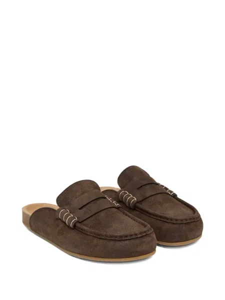 Papuci tip mules Jw Anderson din piele de căprioară