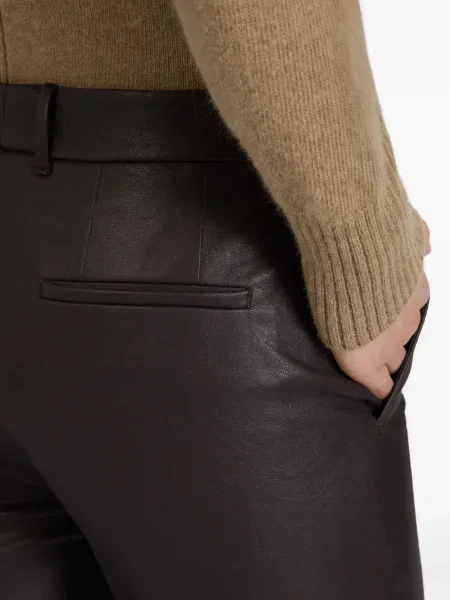 Pantaloni Slowear din piele maro