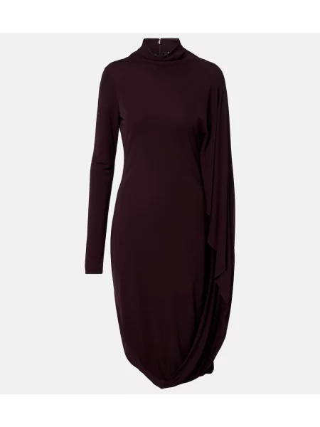 Rochie Stella Mccartney din jerseu maro