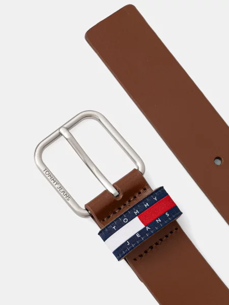 Tommy Jeans pas usnjeni rjava