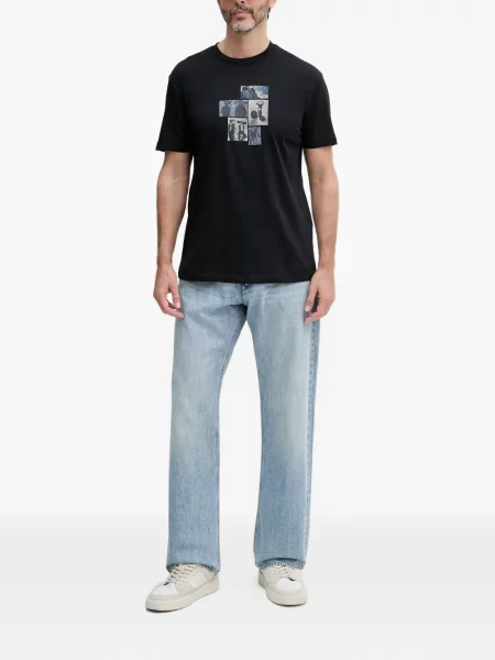 Tricou Armani Exchange cu imagine albastru