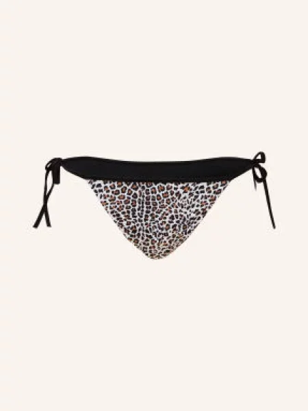 Hugo Trojúhelníkové Bikinové Kalhotky Monogram režná / hnědá černá