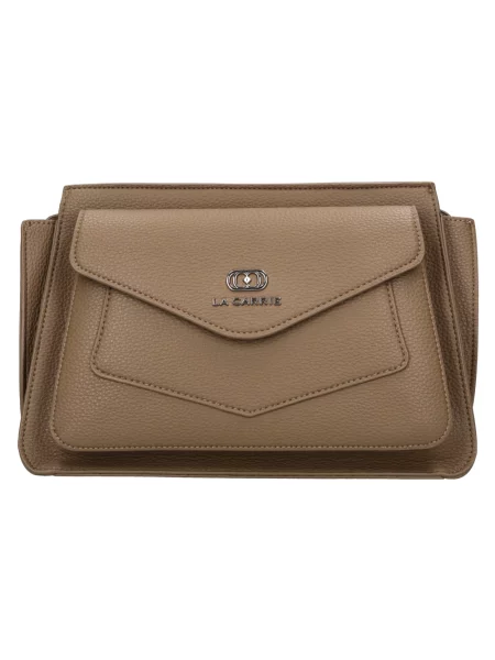 Torebka crossbody La Carrie skórzana brązowa