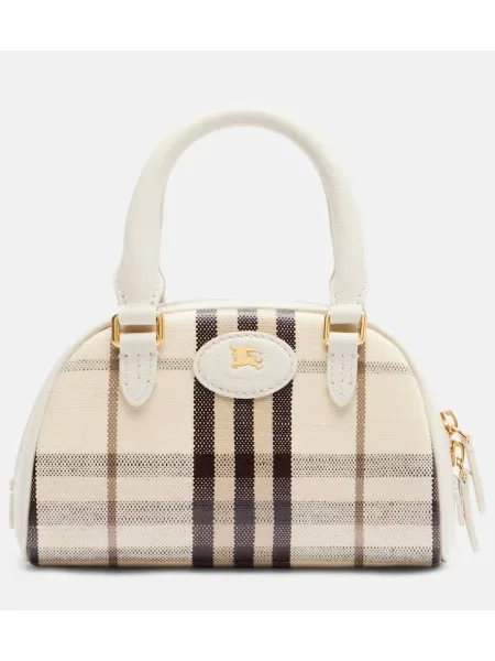 Geantă Burberry din canvas bej