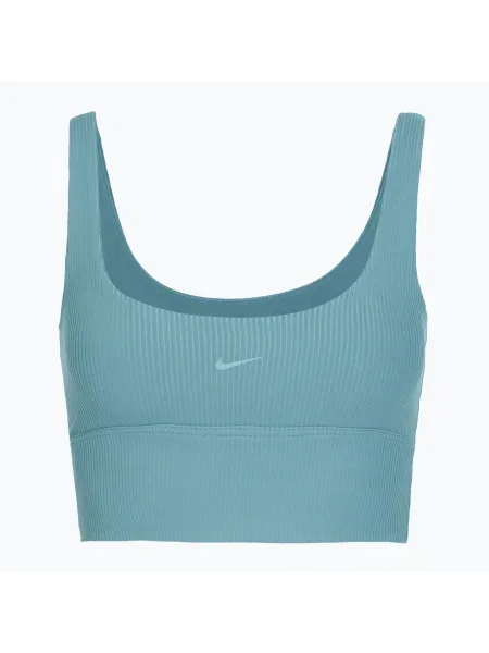 Sportmelltartó Nike Zenvy Rib Light Support smokey blue/white. Méret: M fehér
