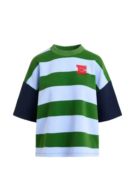 Hanorac Essentiel Antwerp cu broderie cu dungi albastru