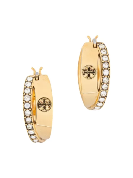 Tory Burch kolczyki pozłacane Icon żółte