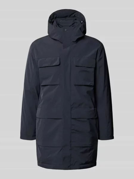 Parka z kapturem model KLINT' Casual Friday granatowa