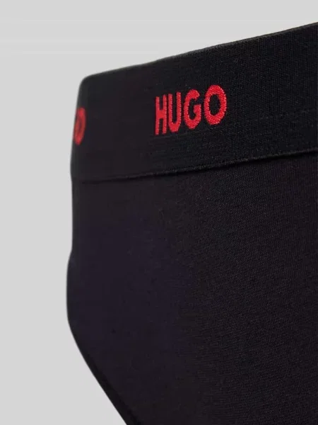 Stringi z mieszanki bawełny model ‘HUGO ID THONG’ czarne