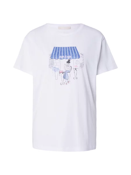 Liu Jo Majica svetlo modra / roza / črna bela