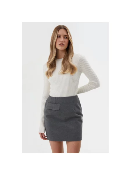 Спідниця з вовни та кашеміру Estro сіра