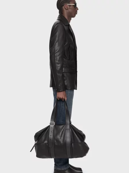 Шкіряна куртка Allsaints чорна