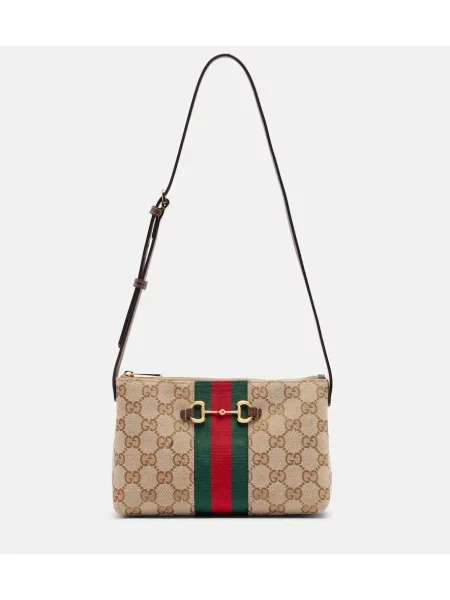 Geantă Gucci din canvas bej