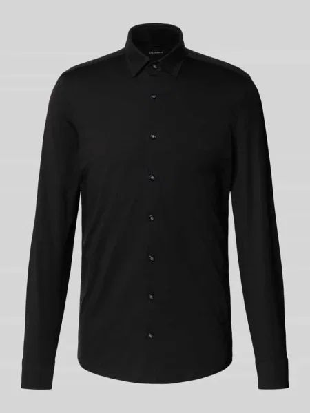 Koszula biznesowa o kroju super slim fit z kołnierzykiem typu kent Olymp No. Six czarna