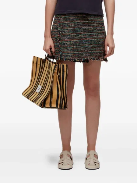 Mała mały spódnica mini Osklen tweedowa czarna
