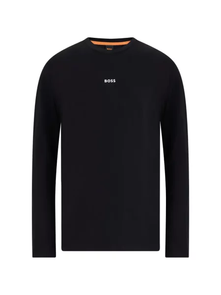 Lung tricou Boss cu imagine negru