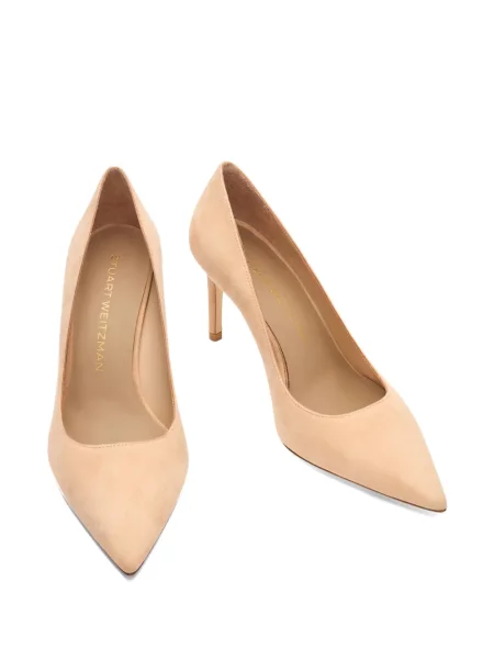 Pantofi cu toc Stuart Weitzman din piele de căprioară roz