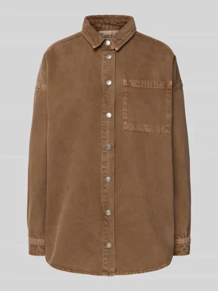 Bluzka jeansowa z kieszenią na piersi model ‘Malo’ My Essential Wardrobe