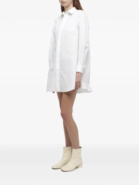 Rochie mini Sacai cu volane alb