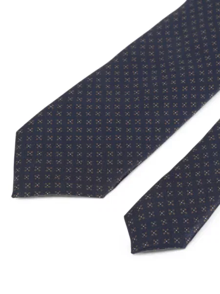 Cravată Corneliani cu imagine cu imprimeu geometric albastru