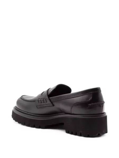 Pantofi loafer Guglielmo Rotta cu platformă negru