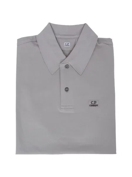Tricou polo C.p. Company cu broderie gri