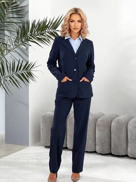 Штани класичні LadyLike бавовна/поліестер синій