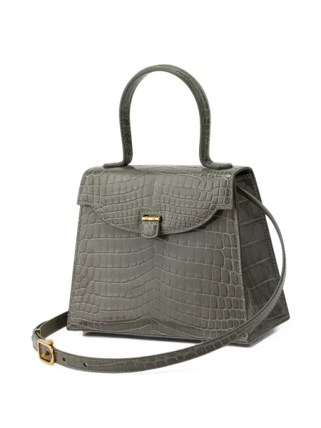 Geantă shopper Kwanpen din piele gri