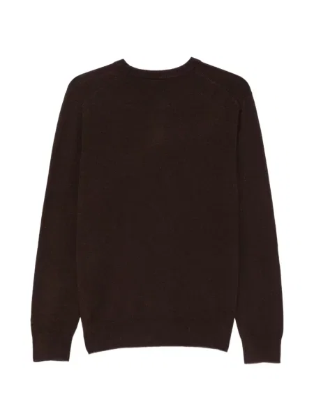 Pulover Mc2 Saint Barth cu broderie cu decolteu rotund maro