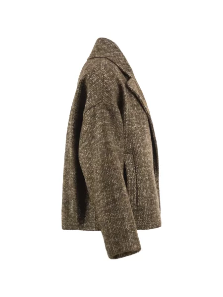 Decupat geacă Antonelli din tweed maro