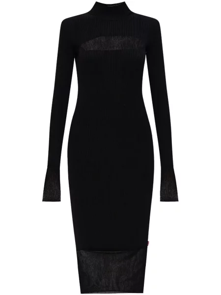 Rochie midi Diesel până la genunchi de costum negru