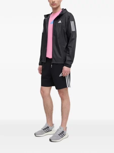 Prugaste teretana kratke hlače Adidas s printom plava