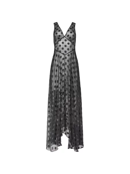 Rochie midi Fleur Du Mal cu buline negru
